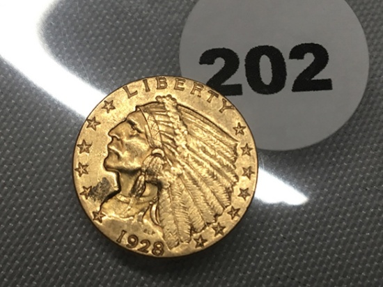 1928 $2 1/2 Indian Gold