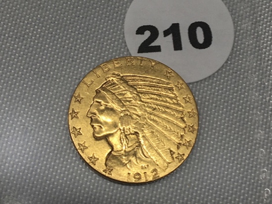 1912 $5 Indian Gold