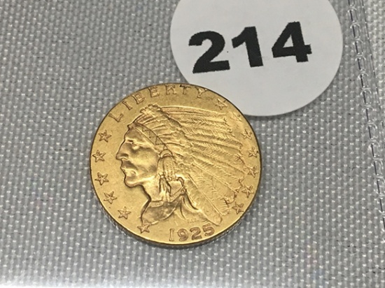1925-D $2 1/2 Indian Gold