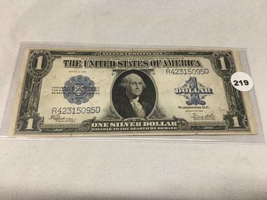 1923 Washington Silver Certificate Large Note, Light Fold Lines