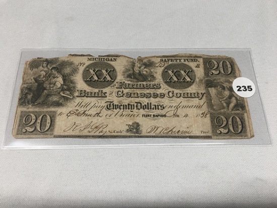 1838 Farmers Bank of Genesee County, Michigan, Safty Fund