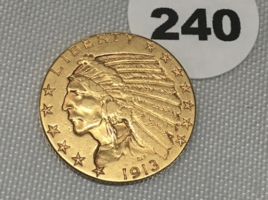 1913-S $5 Indian Gold