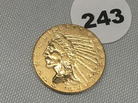 1914 $5 Indian Gold