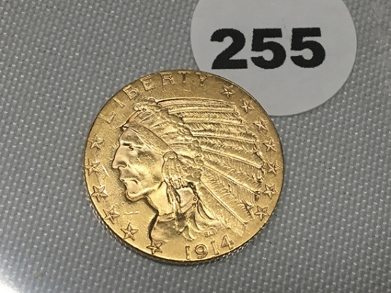 1914-D $5 Indian Gold