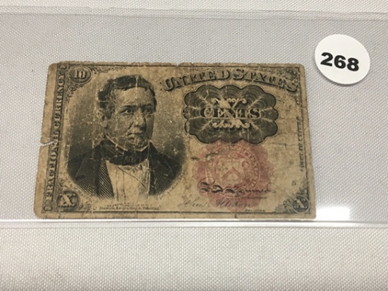 Ten Cents Fractional Currency, Circulated