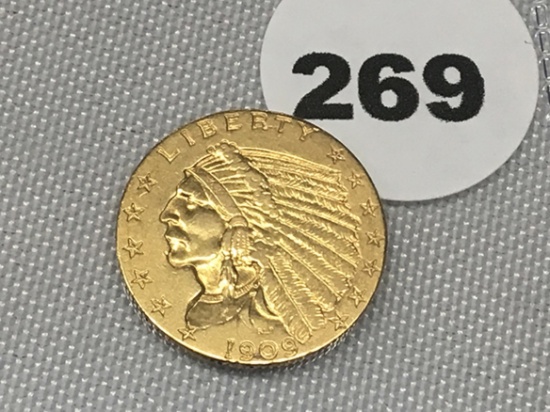 1909 $2 1/2 Indian Gold