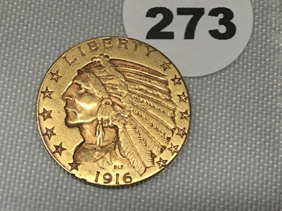 1916-S $5 Indian Gold
