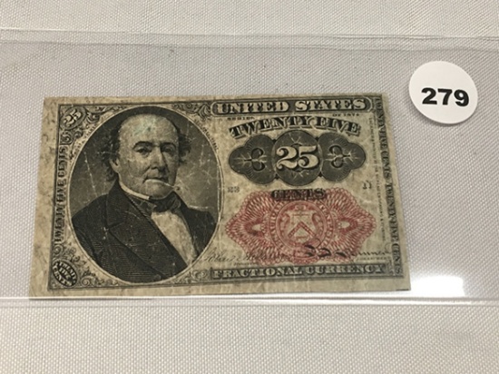 1874 Twenty  Five Cents Fractional Currency, Circulated