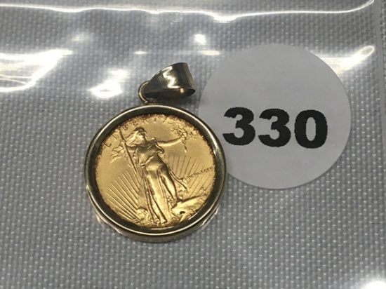 1986 Roman 1/10th oz Gold Eagle In 14K Bezel