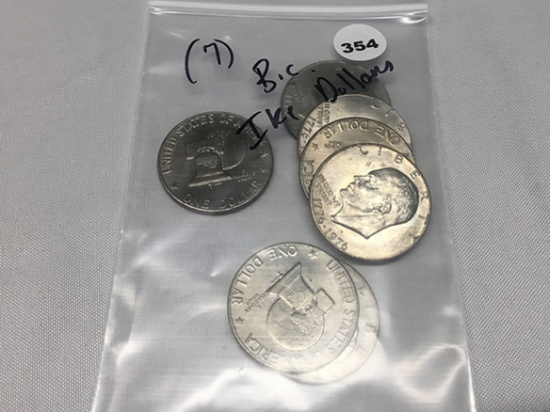 (7) Bicentennial Ike Dollars