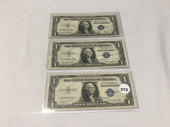 1935-E, 1935-D, 1935-G  Lightly Circulated Silver Certificates