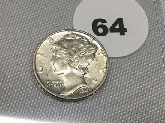 1940 Mercury Dime