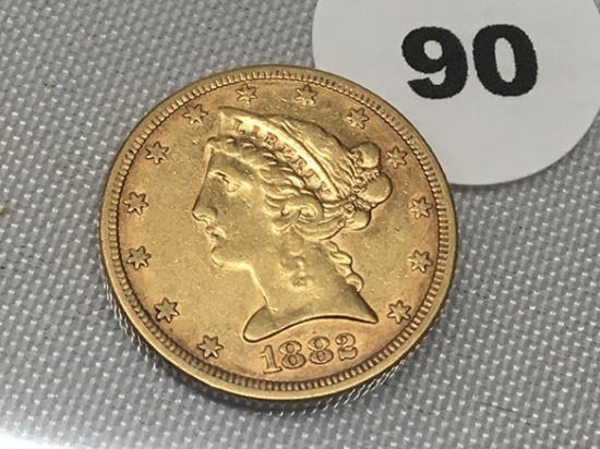 1882 $5 Liberty Gold