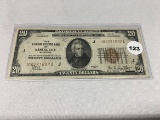 1929 Kansas City $20 Federal Reserve Note, Fold Lines