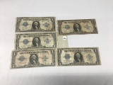 (4) 1923 $1 Silver Certificates (Circulated)