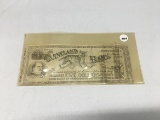 1892 Cleveland (Democratic Wild Cat Note)