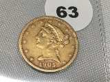1905-S $5 Liberty Gold