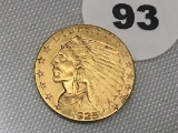 1925-D $2 1/2 Indian Gold