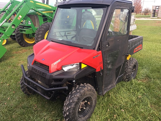 2015 Polaris 570 EFI Ranger, 4X4, Glass Windshield and Back Glass, Soft Doors, Top, 1032 Miles