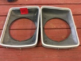 (2) Headlight Assembly Pieces off 1978 F250