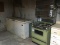 Salvage Freezer, Stove & Cabinet