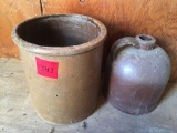 Brown Crock & Jug