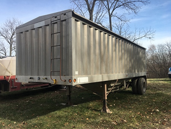 1994 Hoppe Grain Master Aluminum Trailer, 24 ft. Single Hooper