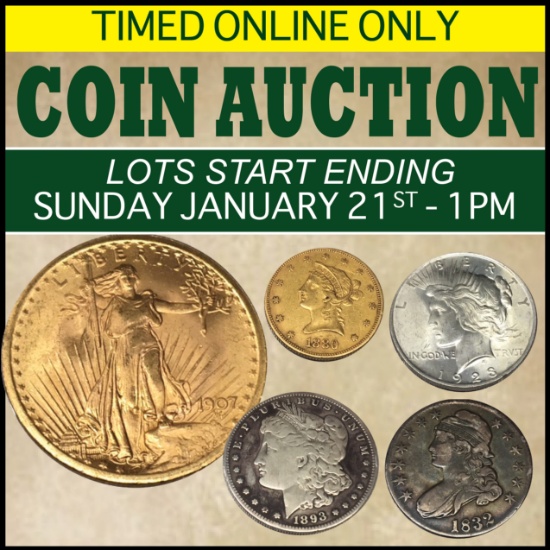 Timed Online Only Coin Auction - Jan 2024
