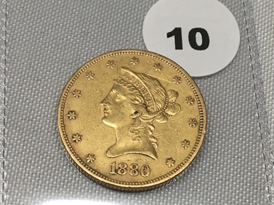 1880 Gold Liberty $10