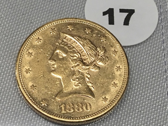 1880-S Gold Liberty $10