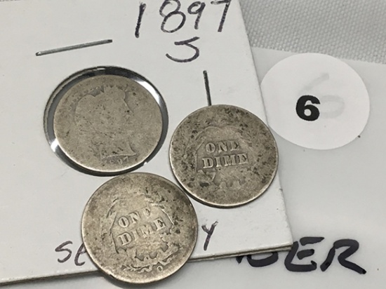 (3)  Barber Dimes