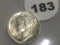 1944-D Mercury Dime, Partial Split Bands