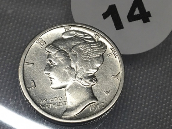 1917-S Mercury Dime