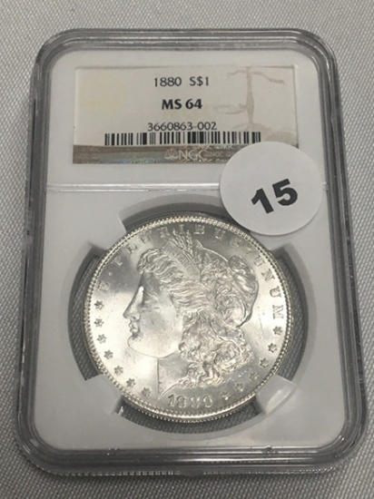 1880 Morgan Dollar, NGC MS64