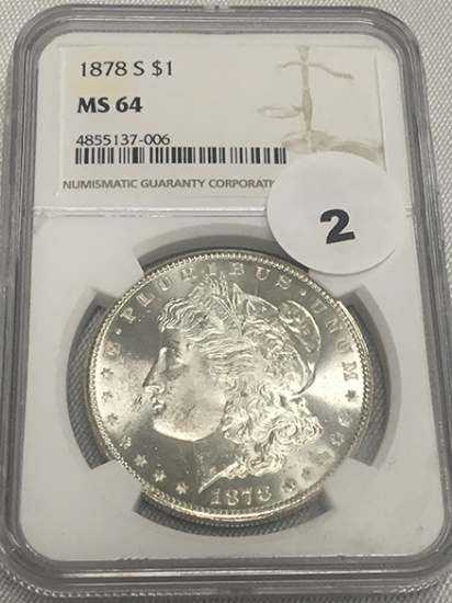 1878-S Morgan Dollar, NGC MS64