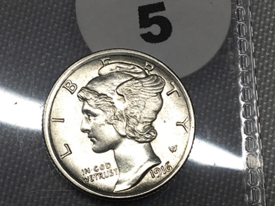 1916 Mercury Dime, FSB