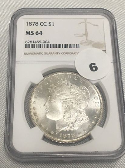1878-CC Morgan Dollar, NGC MS64