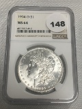 1904-O Morgan Dollar, NGC MS64