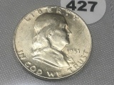 1951 D Franklin Half dollar GEM