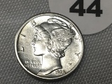 1928 Mercury Dime, AU