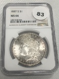 1887-S Morgan Dollar, NGC MS64