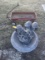 Childs wagon, angel fountain