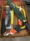 Outdoorsman saws, ax and machette