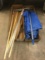 T-square, tarp, squeegee and misc. handles