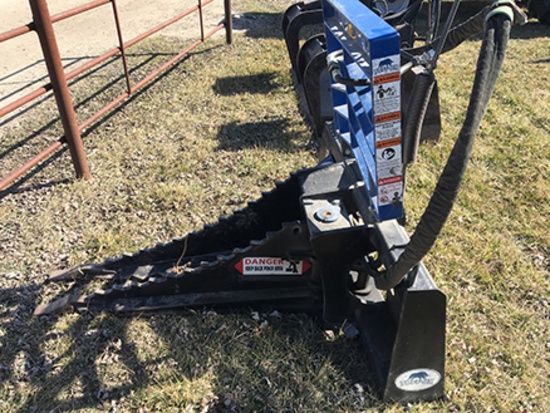 Tuff Fox tree or post puller, skid steer attached