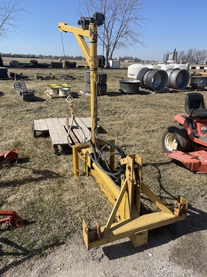Danuser 3pt. hyd. Log splitter with cable lift and work table