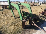 JD 48 loader with bale prong