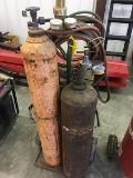 Acetylene torch set, Harris gauges