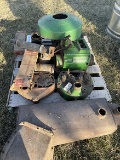 Pallet of JD A part, head, mufflers, tank, etc.