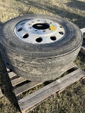 Lot of 2, 10 bolt 285/75R 24.5 tires